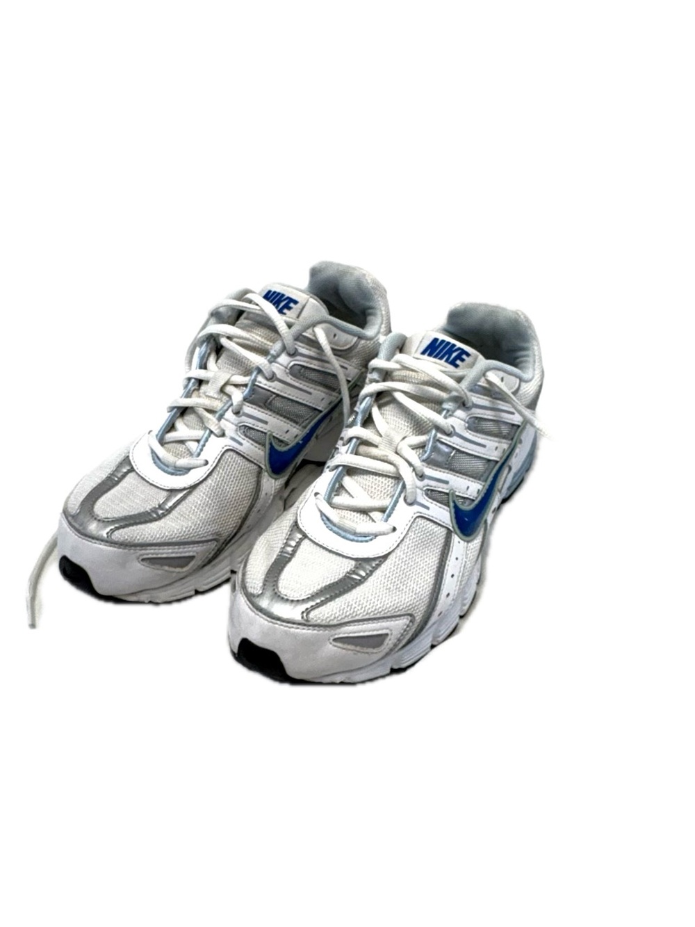 Nike Air Skyraider White Metallic Silver Royal Blue Running Shoes Women 10